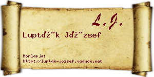 Lupták József névjegykártya